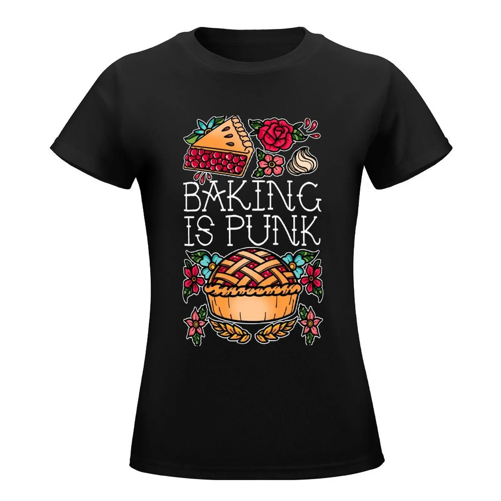 Baking Is Punk T-Shirt kawaii clothes plus size tops Female clothing oversized workout t shirts for Women