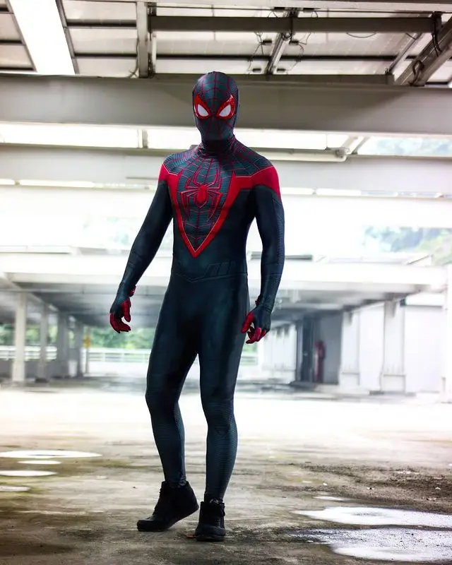 Disfraz de Halloween Miles Morales PS5 para adultos y niños, traje de superhéroe Peter Parker, mono completo, traje de segunda piel Zentai