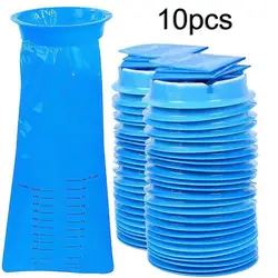 10Pcs 1000ML Outdoor Travel Emergency Portable Car Urinal Vomit Bags Mini Mobile Toilets Handy Unisex Disposable Toilet Bag