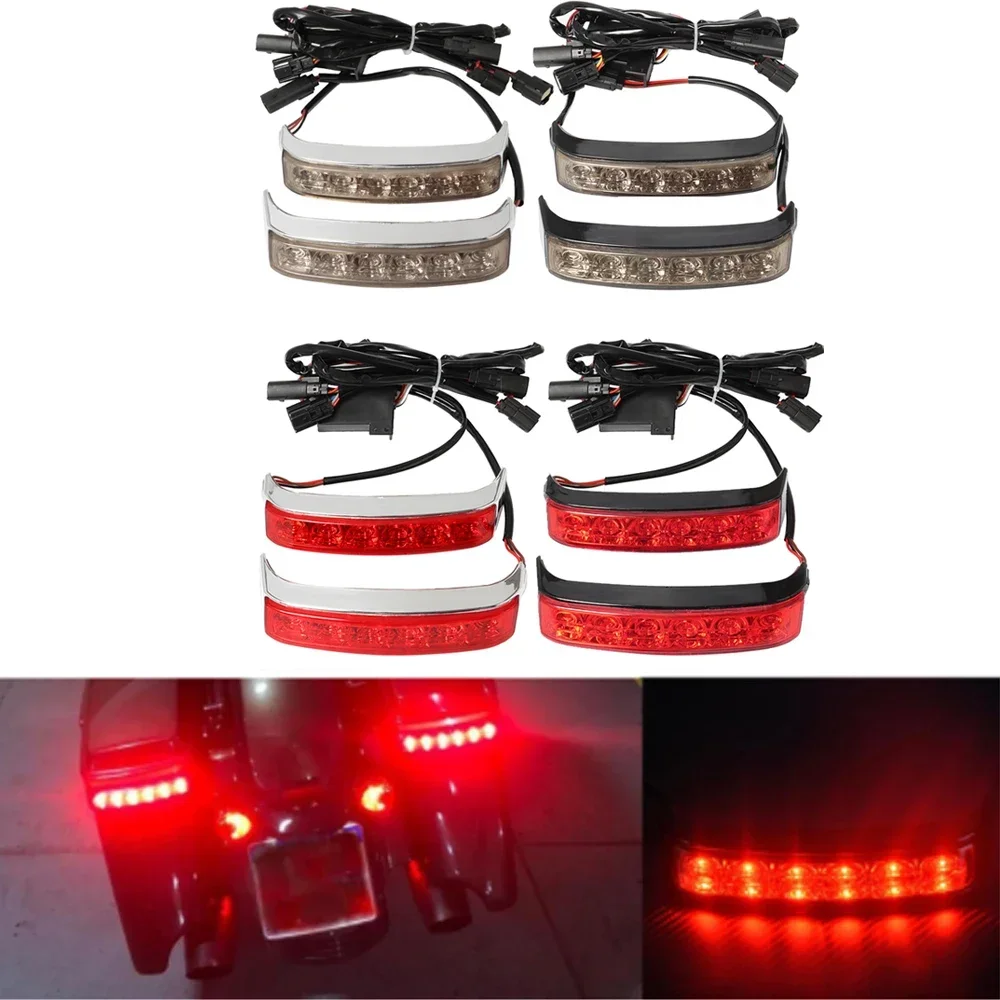 

Motorcycle LED Saddlebag Brake Running Luggage Turn Signal Lights Brake Tail Light Lamp For Harley Touring Electra Street Glide