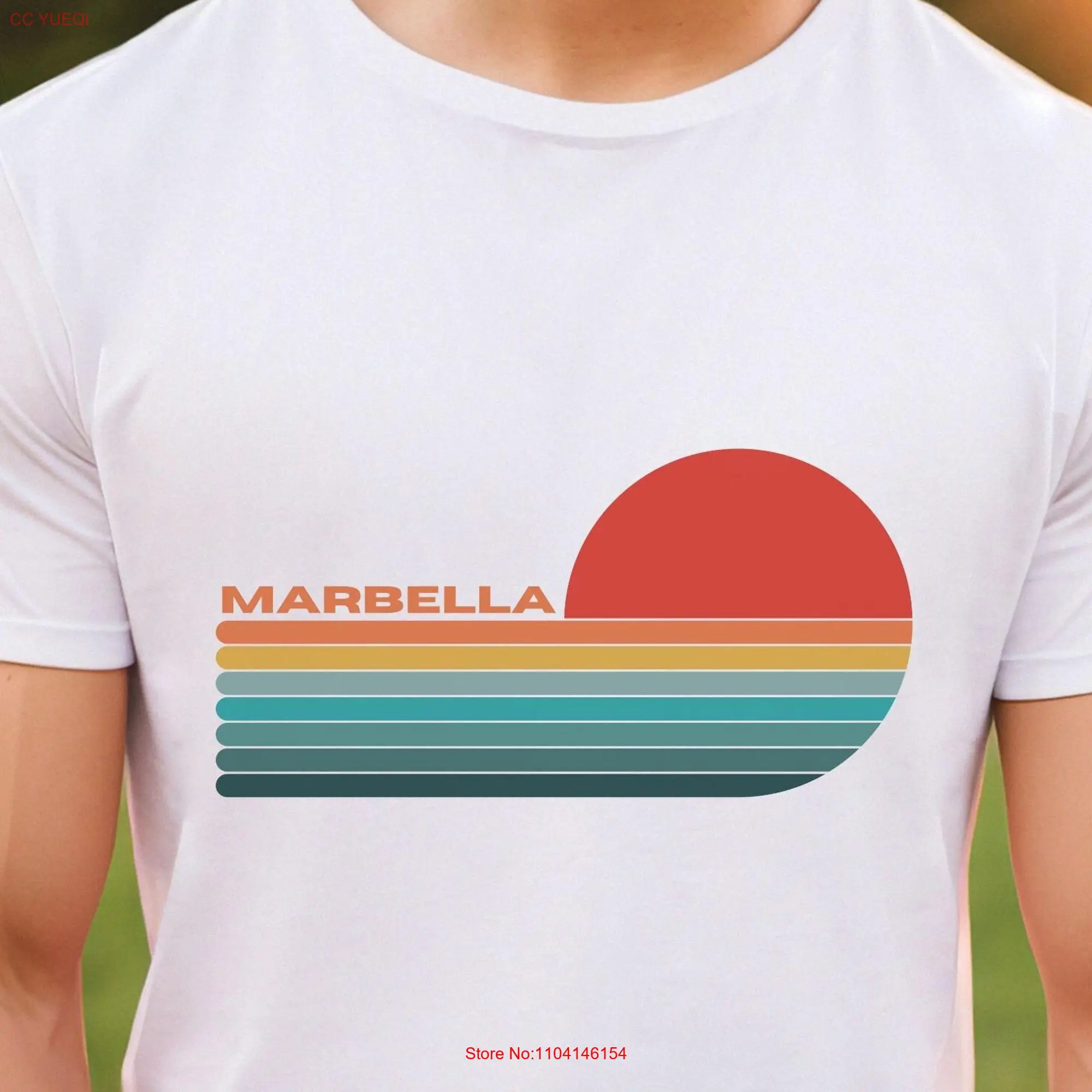 Men Summer T Shirt Marbella Vacation Outfit Vibes Retro Vintage Adventurer Gay Top long or short sleeves