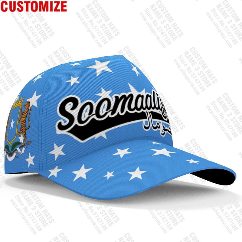 Somalia Baseball Caps Free Custom Name Team Logo Hats Som Country Travel Federal Nation Soomaaliya Republic Flag Somali Headgear