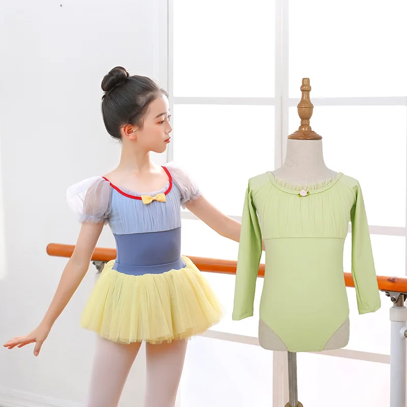 Kids Ballet Tutu Dress Cute Snow Ballroom Dancing Costume Tulle Ballet Dancewear Gymnastics Leotard for Girls Dance Dresses Suit