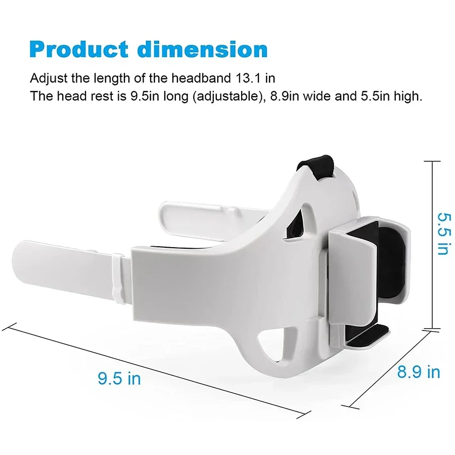 حزام رأس قابل للتعديل لـ Oculus Quest 2 ، حزام هالة مع حامل تثبيت Powerbank ، عصابة رأس محسنة ، ملحقات VR