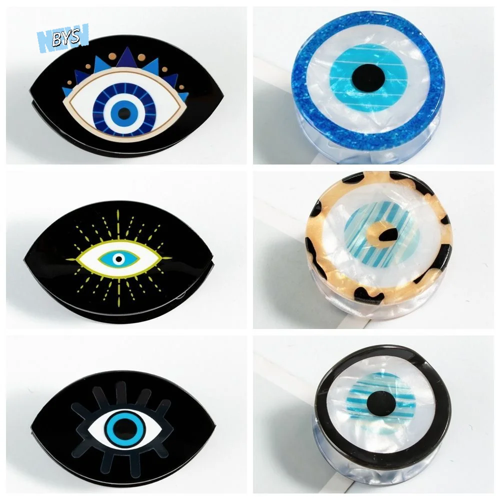Pinza para el pelo de PVC con ojo de demonio azul, estilo coreano, pinza de tiburón con ojo de diablo azul, accesorios para el pelo, horquilla, pinza para el pelo femenina