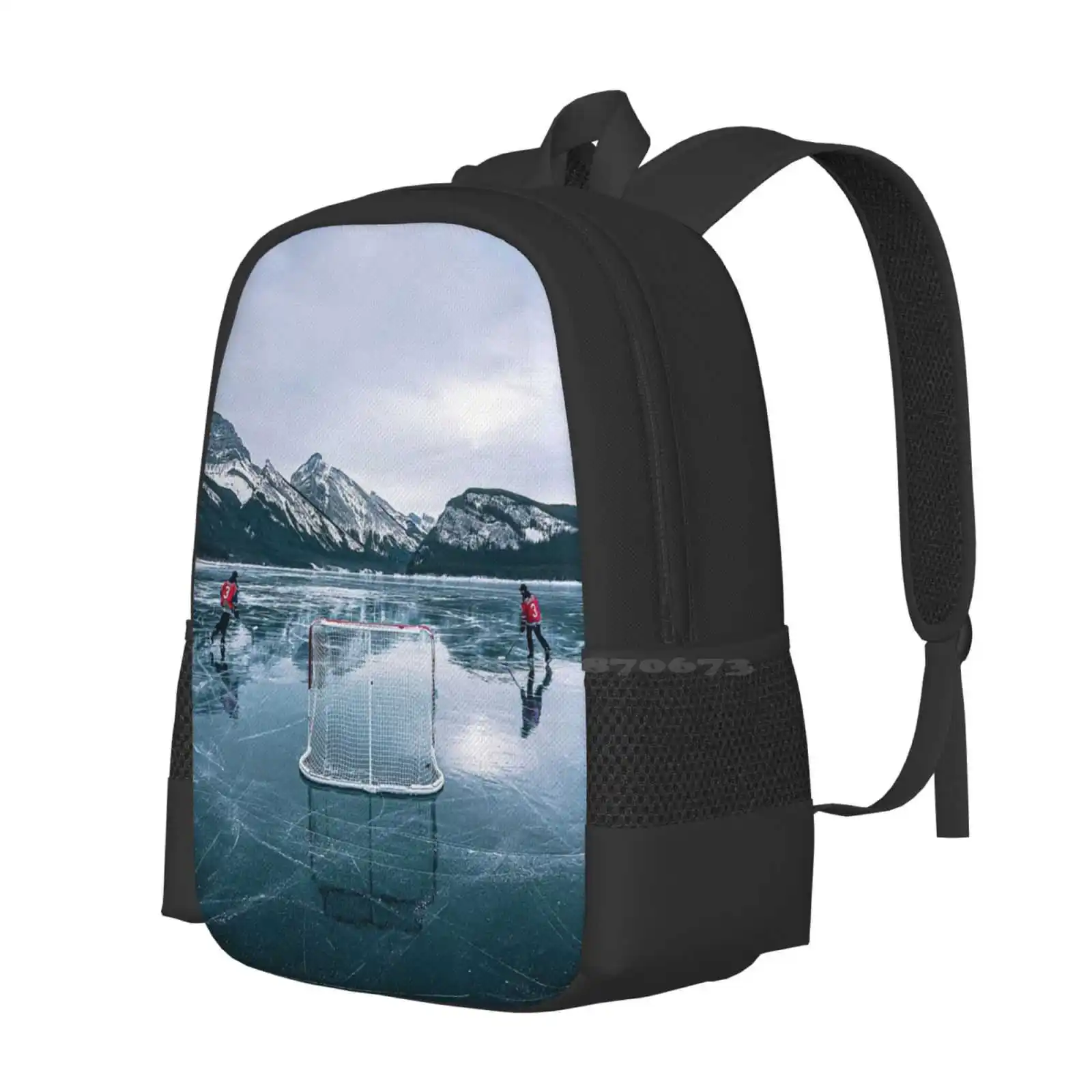 Skating On Glass Hot Sale Schoolbag Backpack Fashion Bags Mountains Odr Skating Puck Net Goalie Hockey Stick Outdoor Rink Ice