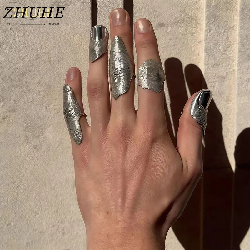 

Fashion - Forward Jewelry Accessories Finger Rings for Men and Women, Artistic Textured Multi - Finger Design Rings