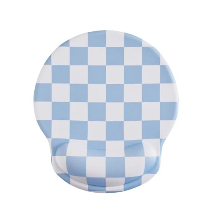 

Checkered Mouse Pad with Gel Wrist Rest, Wrist Support, Ergonomic Desk Accessories for Women, Office Laptop Gaming Decor, Cute