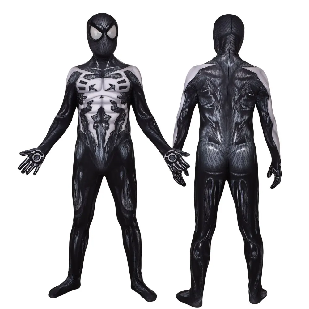 Disfraz de superhéroe de Spiderman para niños y adultos, traje de cuerpo completo, azul y rojo, Zentai, para Halloween, 2099