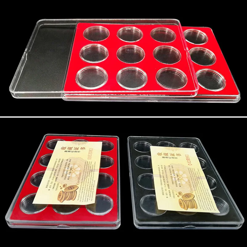 Coin Storage Case Box Commemorative Coin Collection Protection Square Box Holder For Collectable Coins Medal Collection Supplies