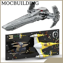 Wall Display Spaceship Model MOCBUILDING Blocks Bricks Display Model Construction Toys Christmas Present Birthday Gift