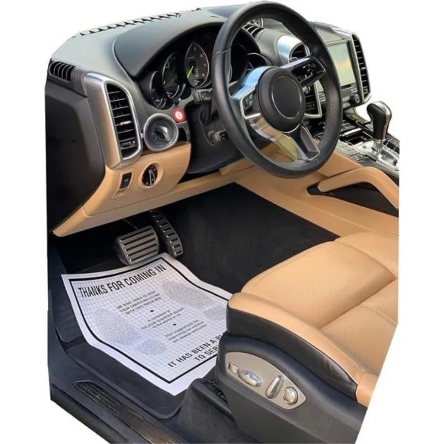 

Heavy Duty Premium Reinforced Plastic Coated Disposable Paper Automotive Floor Mat Case of 250