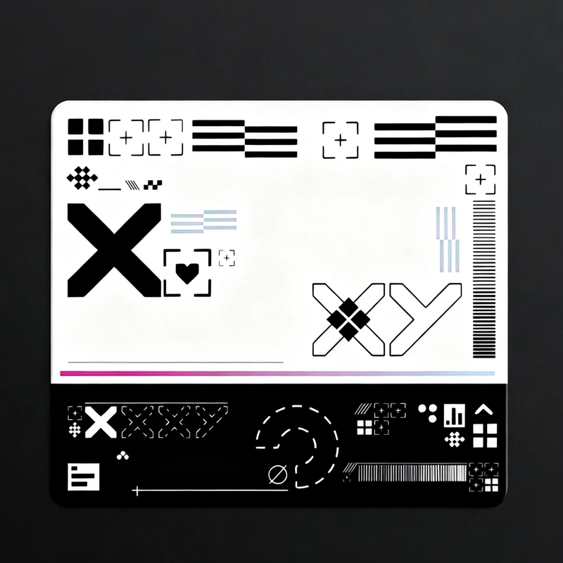 

Стеклянный коврик для мыши с замком по краям Упрощенные английские символы Профессиональные киберспортивные игры Коврик для мыши Коврик для мыши ПК для домашней работы