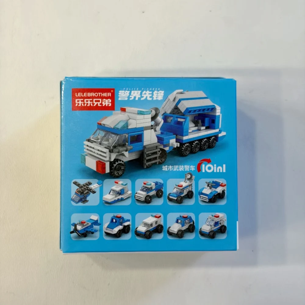 ชุดตัวต่อเฮลิคอปเตอร์ตำรวจ 2-in-1, ตัวต่อขนาดเล็ก 28 ชิ้น, ของเล่นเสริมสร้างทักษะ STEM สำหรับเด็กอายุ 6 ปีขึ้นไป