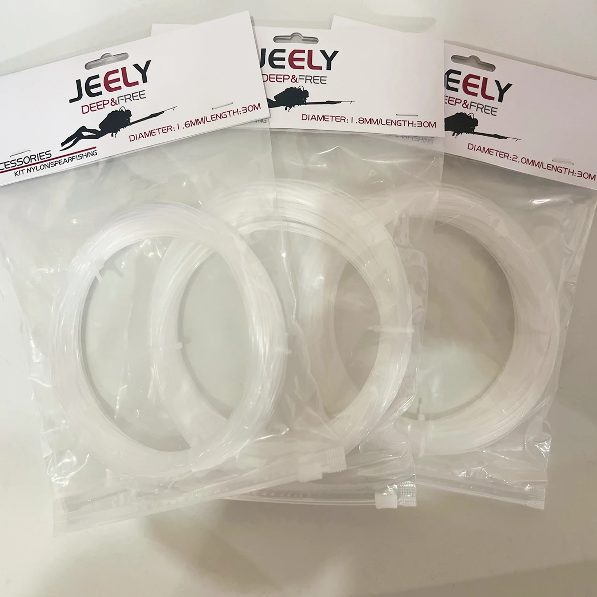1,6 mm, 1,8 mm 2 mm nylonowa żyłka monofilamentowa długa żyłka wędkarska, żyłka do łowienia łódką, żyłka do łowiectwa podwodnego w opakowaniu 30M