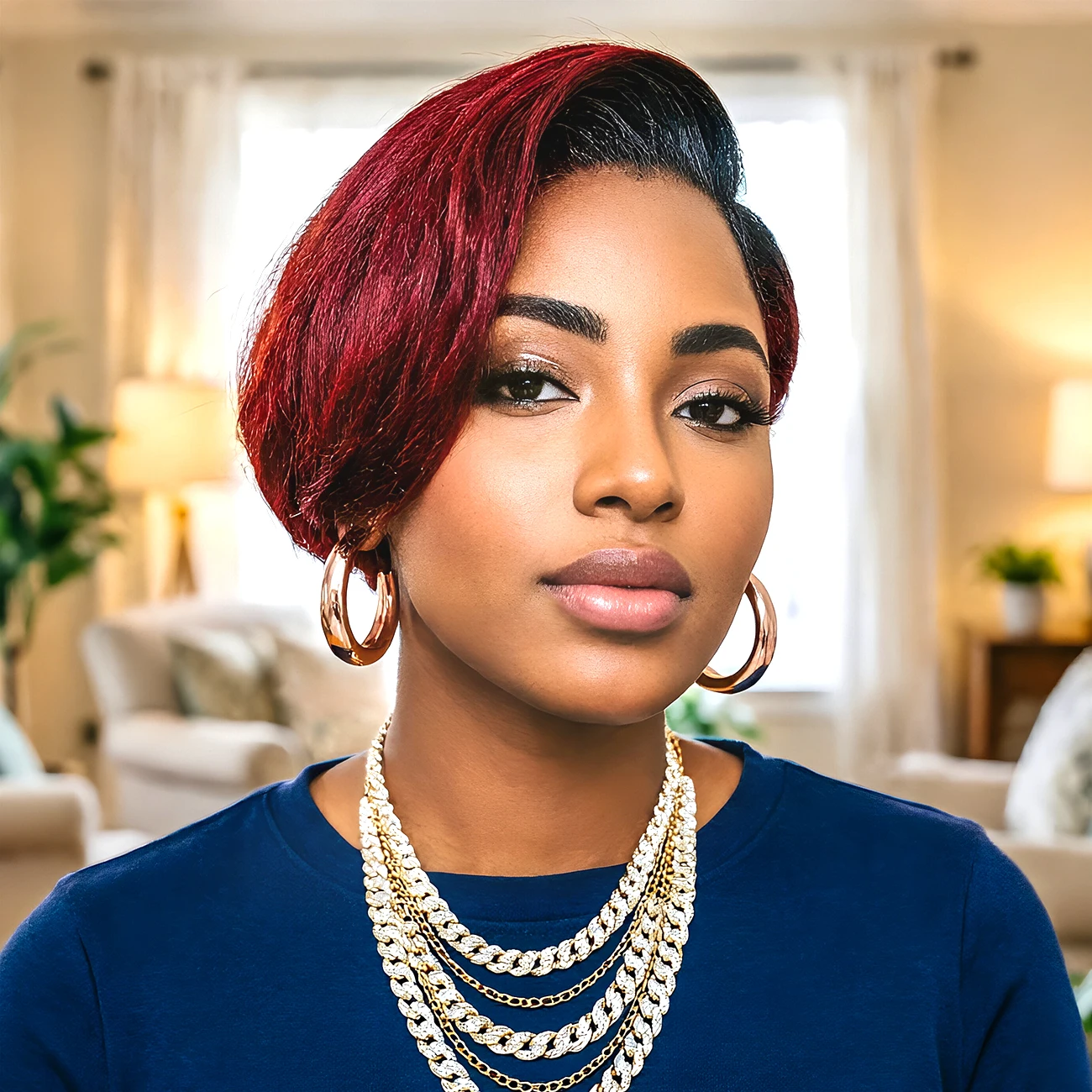 1B 99J Burgundy Natural Wave Short Bob Wig 13x4 Transparent Lace Front Human Hair Wig Pre Plucked For Women Daily Party Use
