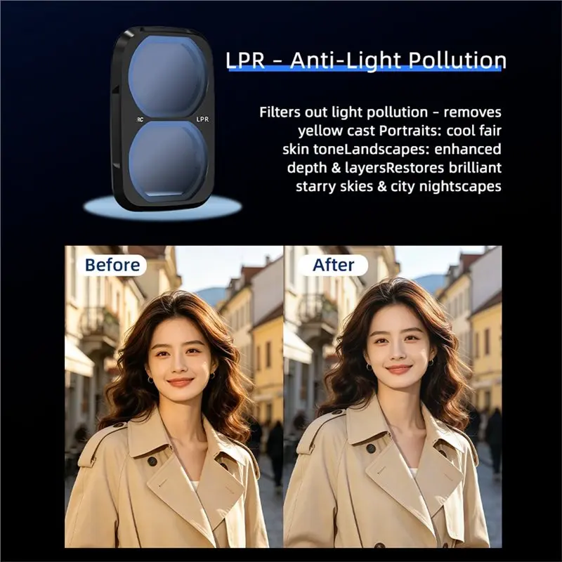 AT82-CPL+Diffusion 1/4+LPR+VND Filter Magnetic Lens Filter For DJI OSMO Pocket 4P Lens Filter Variable Neutral Density Filter