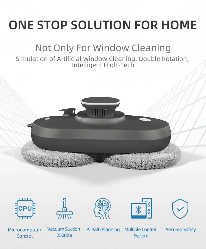Smart Electric Window Cleaning Robot, Remote Control Automatic Water Spray Window Cleaner