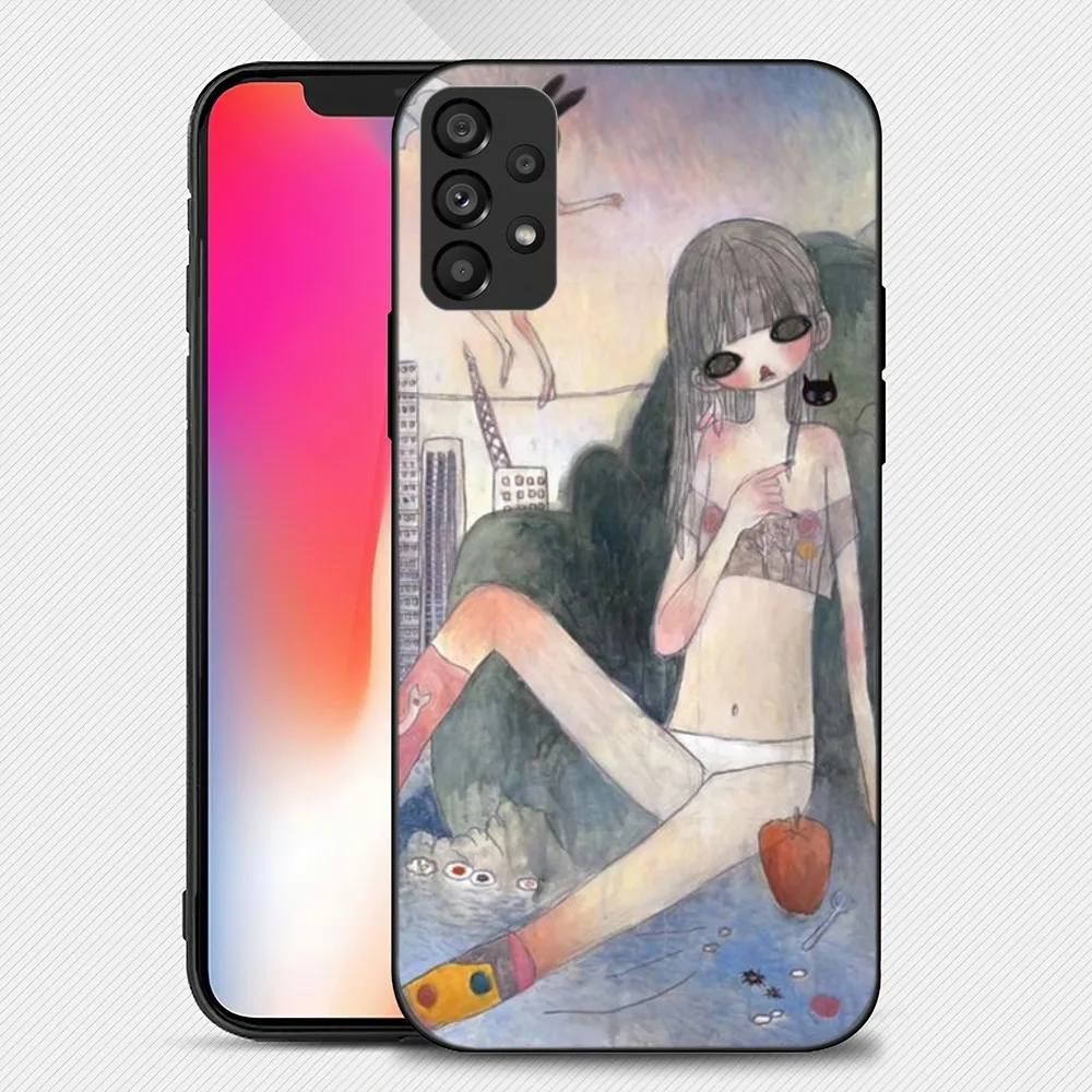 Aya Takano Art Phone Case For Samsung Galaxy S22 S23 Ultra S21 S20 FE Plus Note 20 Soft Cover