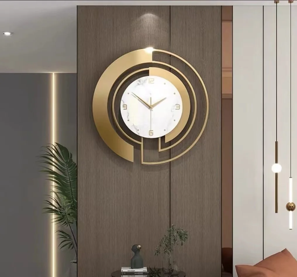 45Cm Nordic Modern Contemporary Wall Clock Creative Living Room Dining Room Wall Watch Needle Luxury Light Delivery
