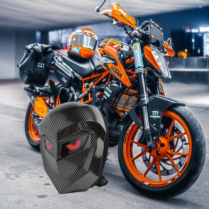 LED Backpack For Man Hard Shell LED Motorcycle Cycling Helmet Backpack for woman Business Travel Waterproof Laptop Backpacks