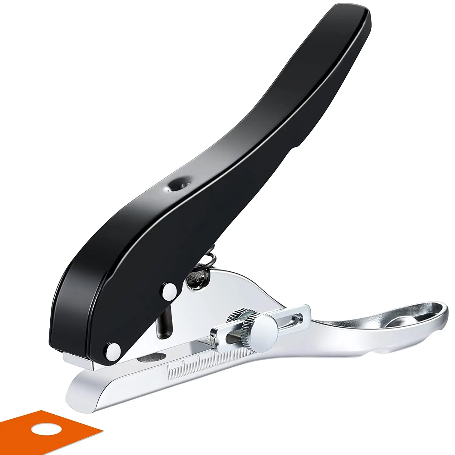 Hole Punch,Heavy Duty Hole Puncher Single,Paper Punch Portable Hand Held Long Hole Punch for Paper Cards Plastic Cardboard