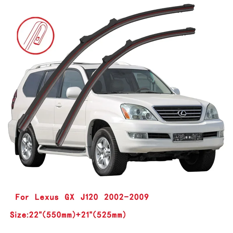 For Lexus GX J120 J150 2002-2024 Car Windshield Wiper Blade Front Windscreen Brushes Washer Accessories Window Replacement Parts 3