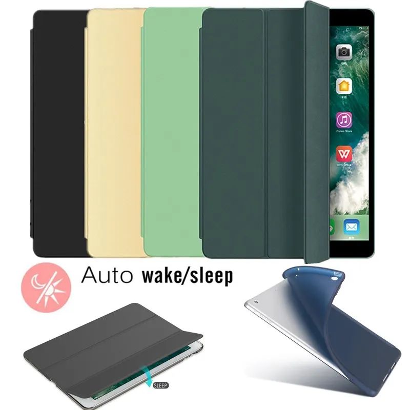 3-Trifold Stand Auto Sleep Smart Cover for iPad Mini 1 2 3 4 Funda For iPad Mini 5 2019 Case mini Silicone Soft Back Cover +pen