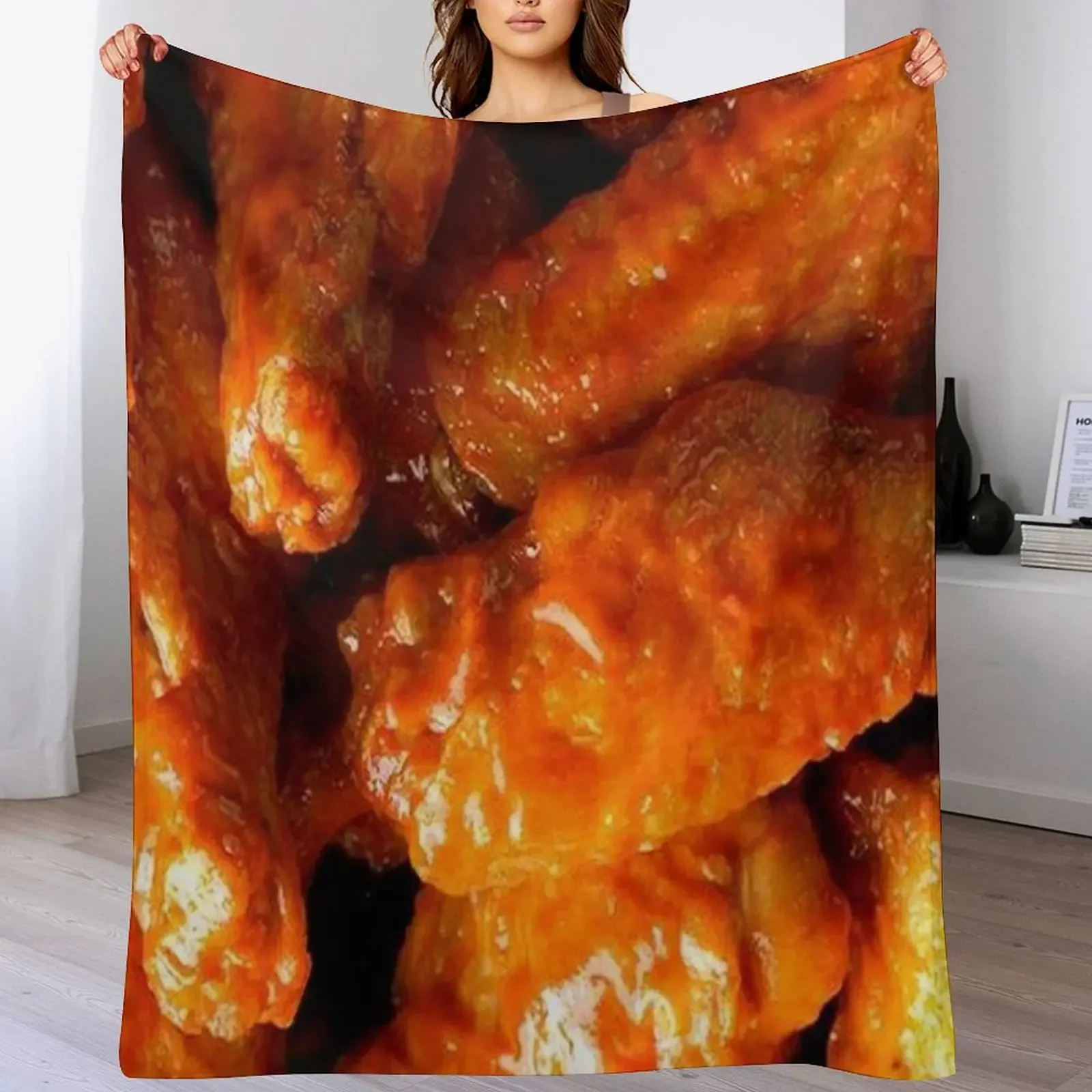 

chicken wings 6 Throw Blanket Soft Solid Color Blanket for Couch Bed