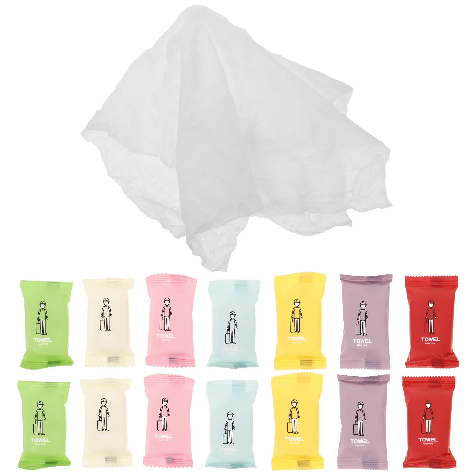 

70pcs Portable Compressed Towels Thick Soft Disposable Face Towels Travel Camping Hiking Bath Cotton Washcloths for Outdoor