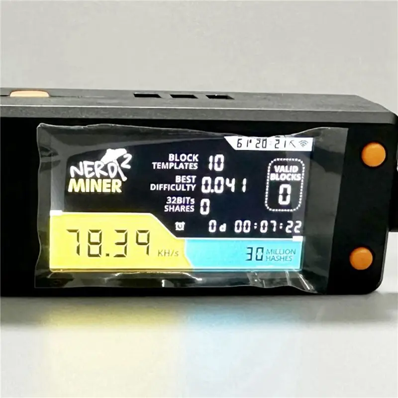 5X Bitcoin Nerd Miner V2.0 T-Display-S3 BTC Crypto Solo Lottery Nerdminer Miner LCD Display 78KH/S With Shell-A08Q