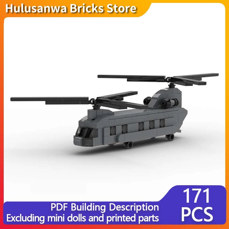 

CH-47 Chinook Военный Вертолет Модель MOC Строительные Кирпичи Военное Оборудование Модульная Технология Подарки Сборка Детские Игрушки Костюм
