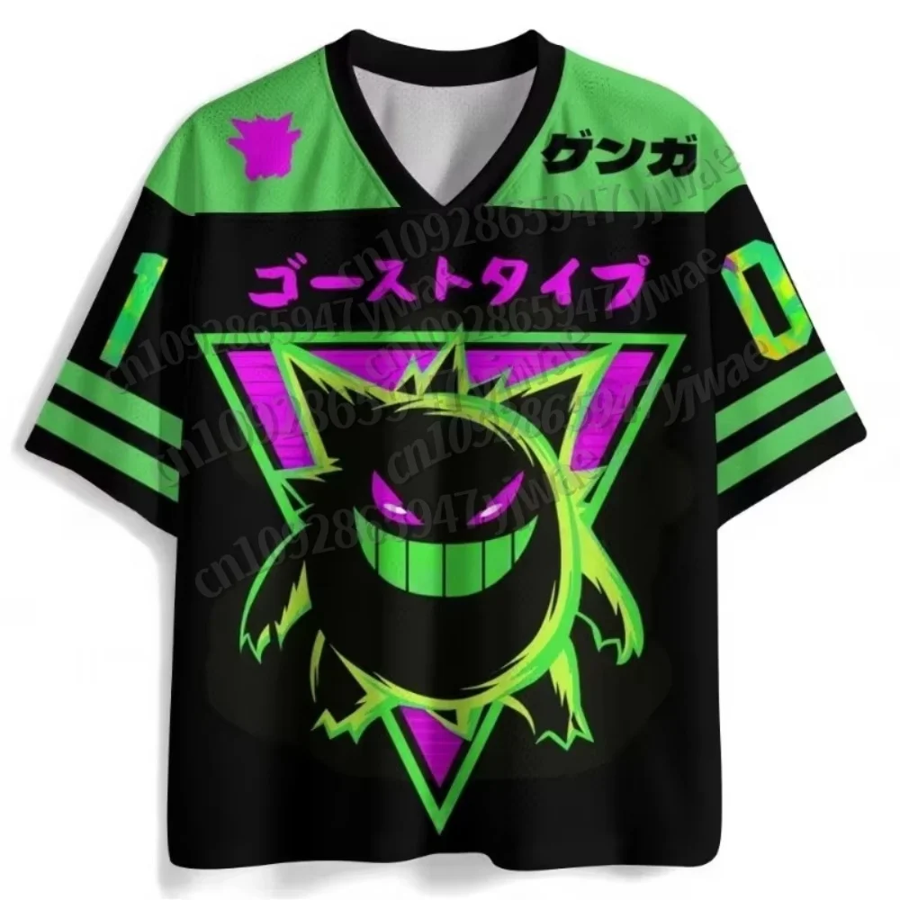 26 Sommer Herren Damen Kinder Cartoon Mewtwo Bulbasaur Fußballtrikot Y2k Streifendruck Familien-Partnerlook T-Shirt Strand-T-Shirt – Detail 10