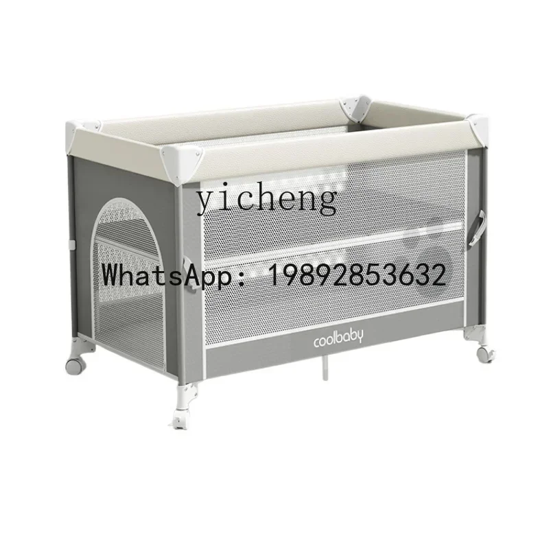 AD Crib Adjustable Height Movable  Bed Multifunctional Folding Diaper-Changing Table Baby Bedside Bed