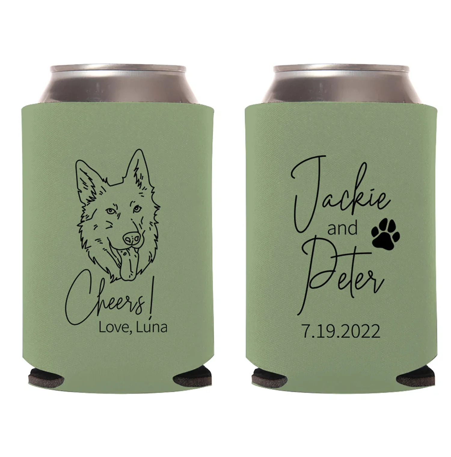 

Pet Wedding Can Coolers, Pet Wedding Can Coolie Favors, Pet Wedding Stubby Holder, Pet Wedding Favors, Custom Wedding Can Cooler