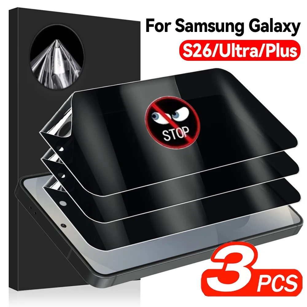 

3-1pcs Hydrogel Film for Samsung Galaxy S26/S6 Ultra/S26 Plus Anti Spy Privacy Protection Soft Tpu Screen Protectors with Tool