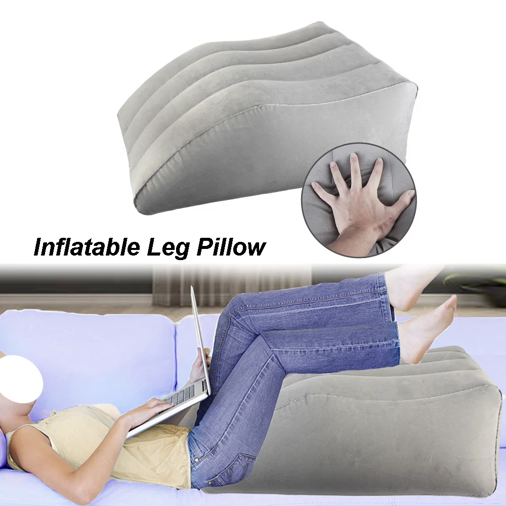 

Inflatable Leg Pillow Portable Wedge Pillow Knee Cushion For Travel Camping Sleeping Foot Pillow Elevation Leg Pillows PVC