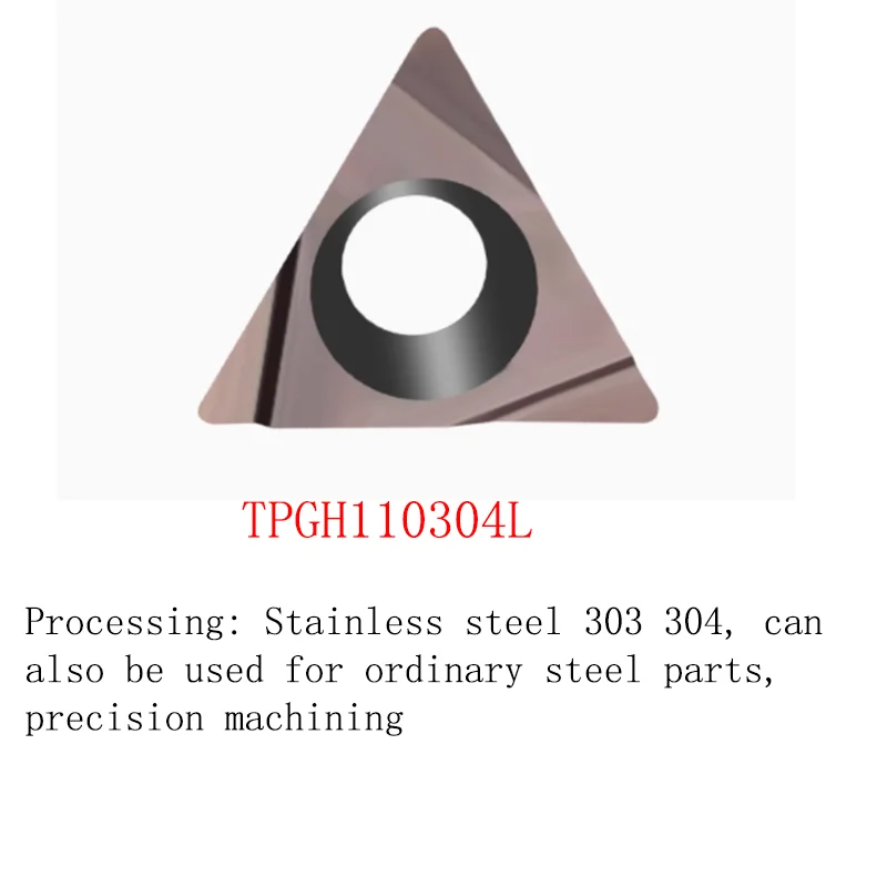 

YRFL 5PCS CNC Insert Fine Turning Boring Inner Hole Small Triangle TBGH 060102 L TPGH 110304 L Ceramic Tool Head Inserts