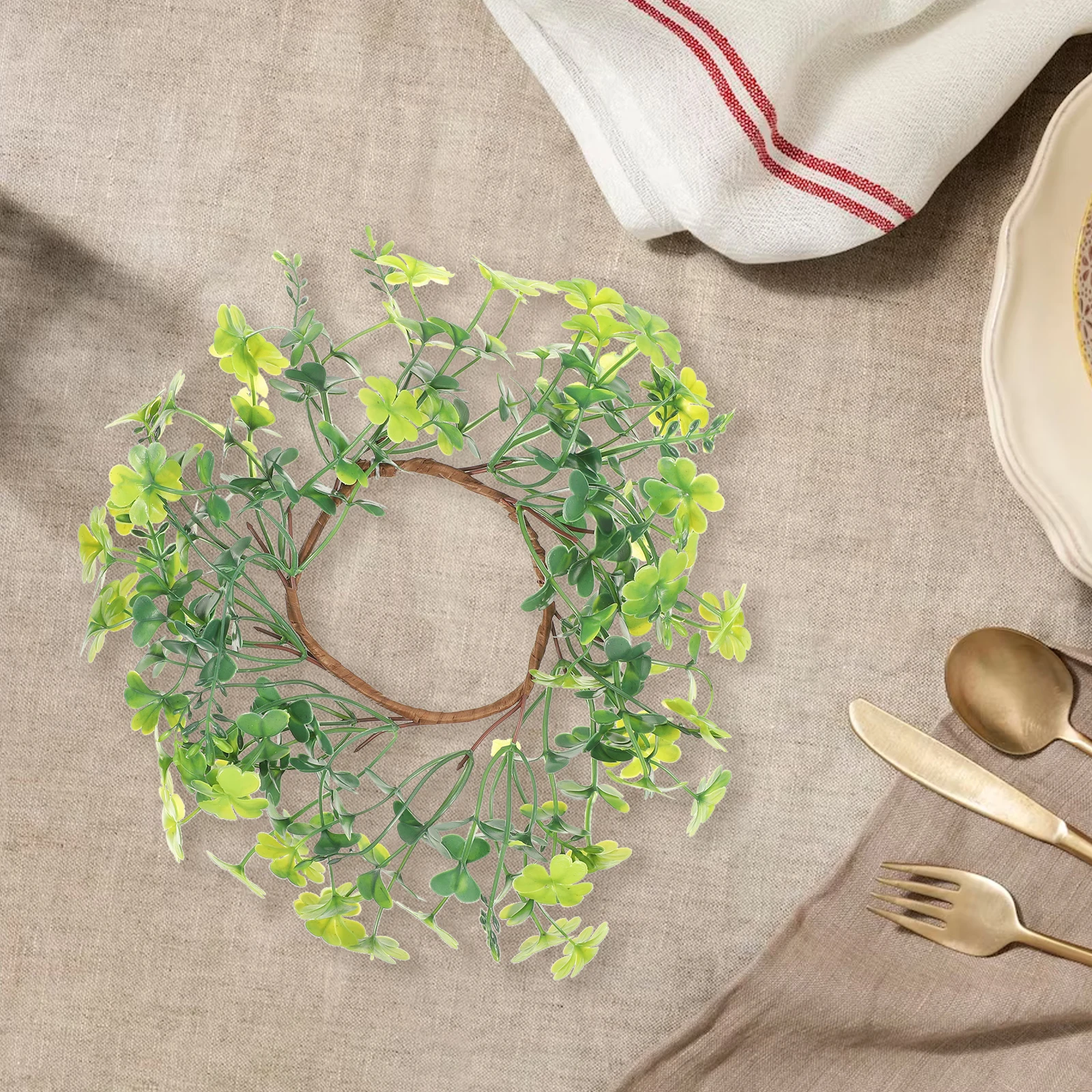 

2 Pcs Artificial Garland Garden Wreath Nordic Decor Supplies Party Small Wreaths Dining Table