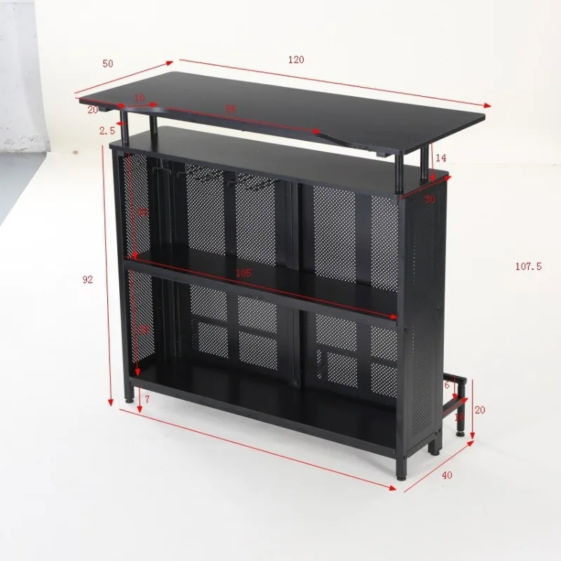 Bar Table Household Industrial Wind Wall Long Strip Small Table High Table Wine Cabinet