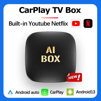 Android 13 Car Ai Box Wireless Android Auto CarPlay Smart Tv Box Support Youtube Netflix Car Accessories Car Smart Systems