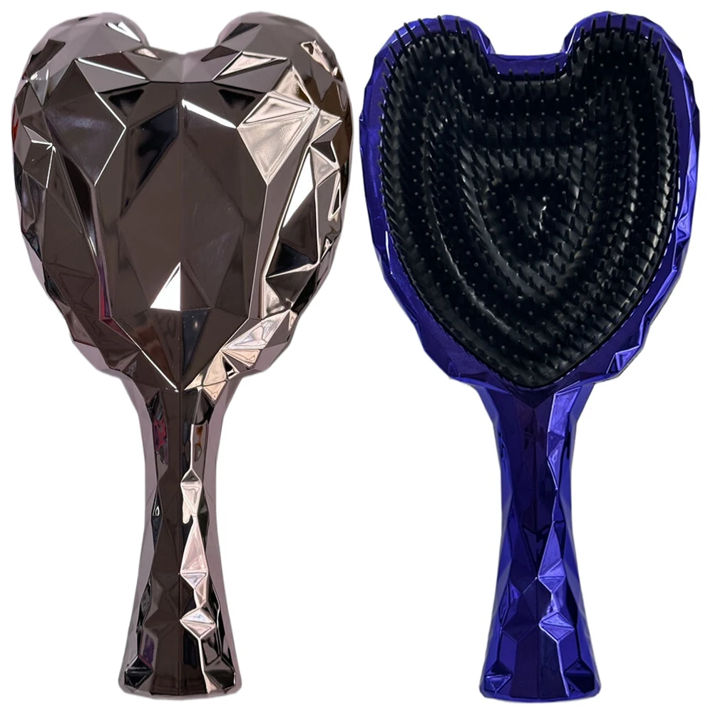 1PC rozczesywanie szczotka do włosów uchwyt magiczny antystatyczny plątanina anioł szczotka do włosów grzebień grzebień do masażu Salon fryzjerski narzędzie do stylizacji