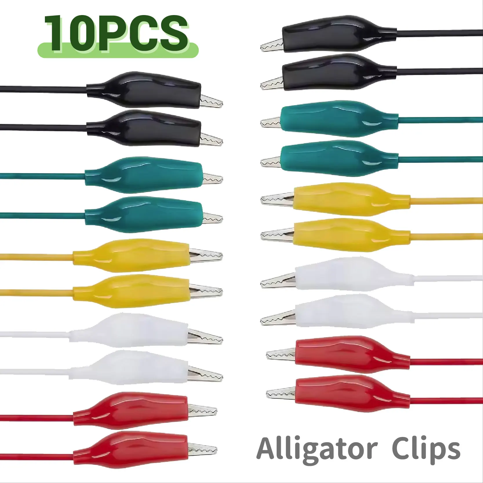 28 мм/35 мм/45 мм зажимы типа «крокодил» для тестирования проводов, зажим для проводов, зажим «крокодил» 50 см с двусторонним изоляционным кабелем