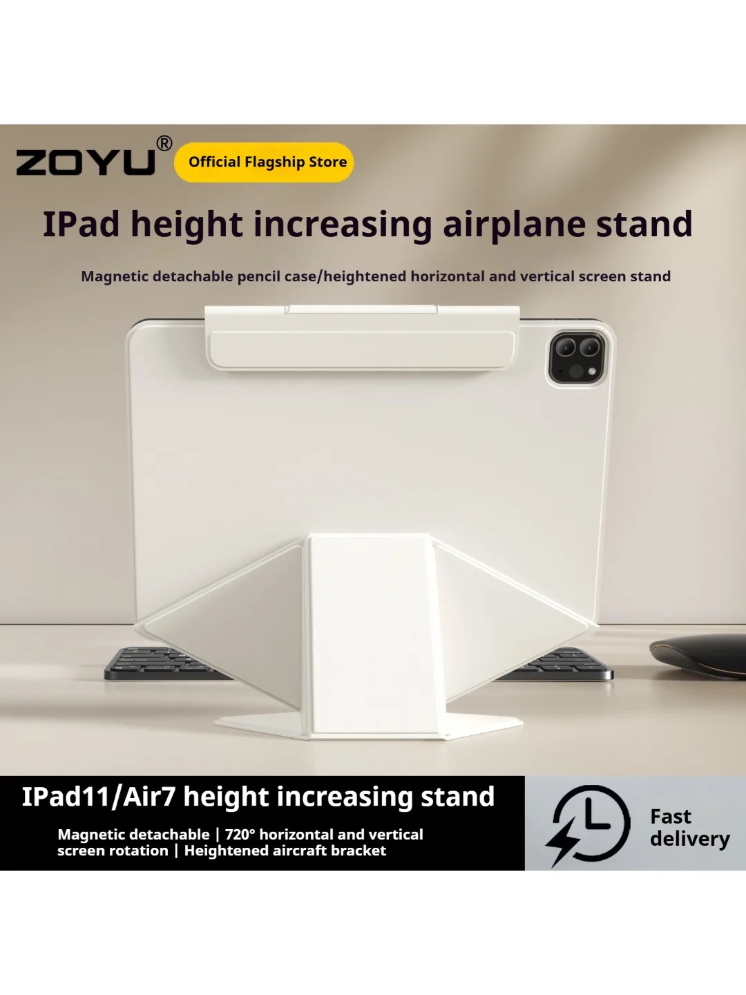 ZOYU Smart Folio Cover voor iPad A16 11e 2025 iPad Air 11 Funda iPad Pro 13 12.9 4/5/6e Gen Mini 8.3 A17 Pro magnetisch capa - afbeelding 2