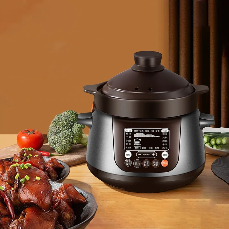 TG40YC5 electric stew pot intelligent automatic soup cooker electric casserole purple sand ceramic health porridge home