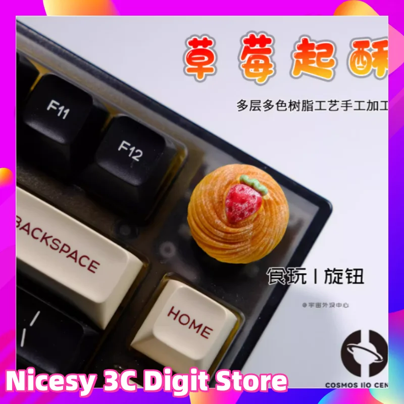 

Cute Strawberry Theme Keycaps Knob Keys Mechanical Keyboard PC Gaming Keyboard Accessorie Collection Gifts Customized Keycaps