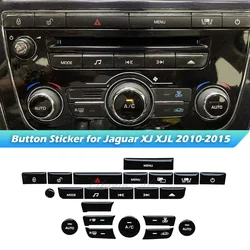 For Jaguar XJ Climate Switch Trim Cover 2010-2015 Interior Button Sticker for Jaguar XJL X351 Car Accessories Multimedia Upgrade