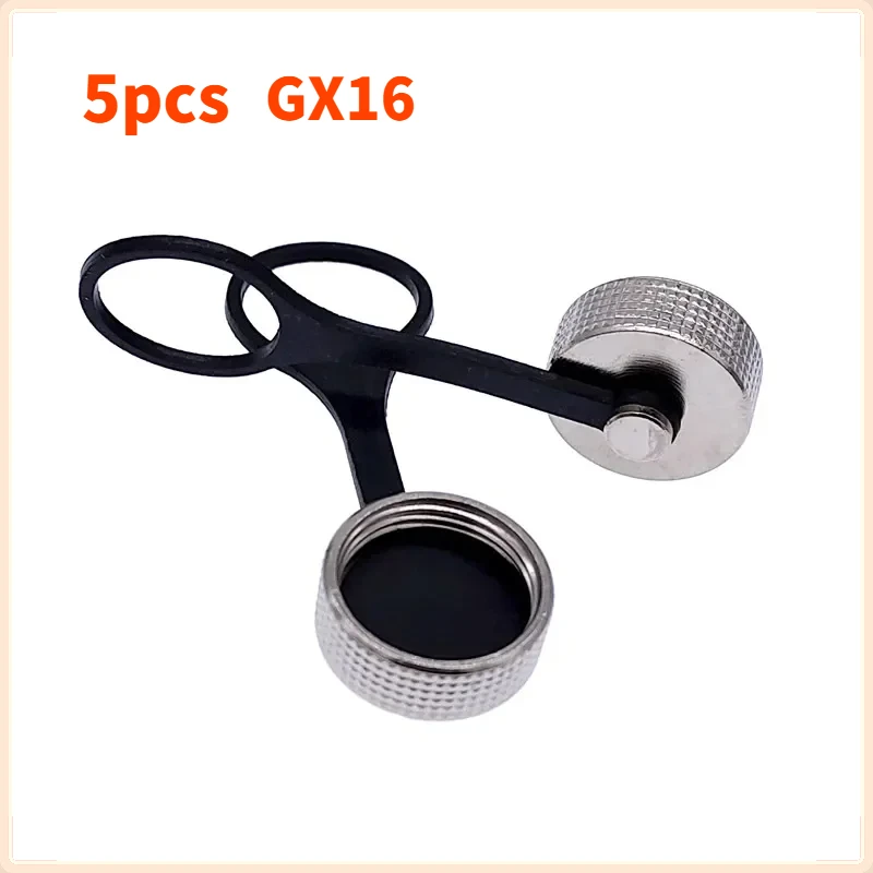 

5pcs GX16 New Aviation Connector Plug Cover Waterproof Dust Metal Cap Circular Connector Protective Sleeve