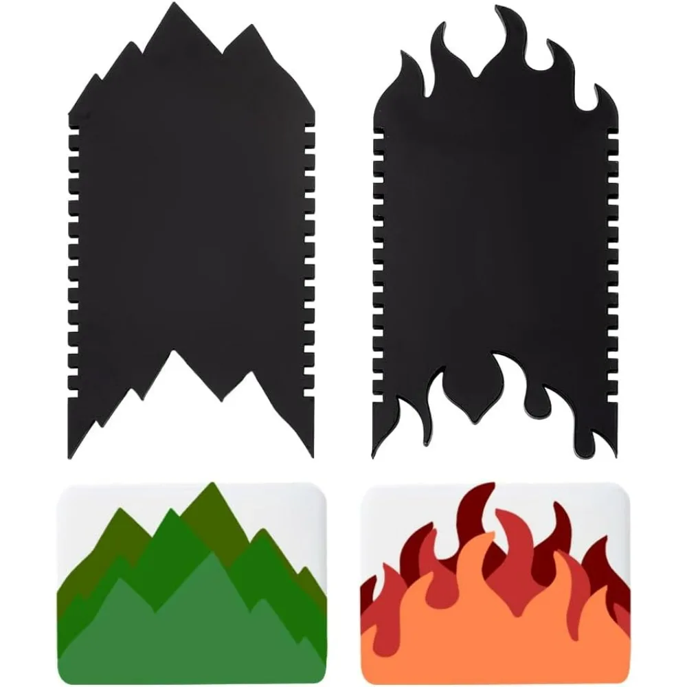 

2-стильный скребок для мыла, черный акриловый скребок для мыла с пламенем, скребок для мыла, инструмент для формирования холодного процесса, наборы скребков для мыла