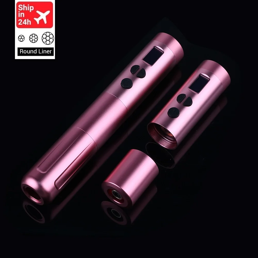 

Беспроводной аккумулятор без сердечника, роторная тату-машинка, тату-машинка для перманентного макияжа, ручка с комплектом батарей из 2 шт. для губ, бровей